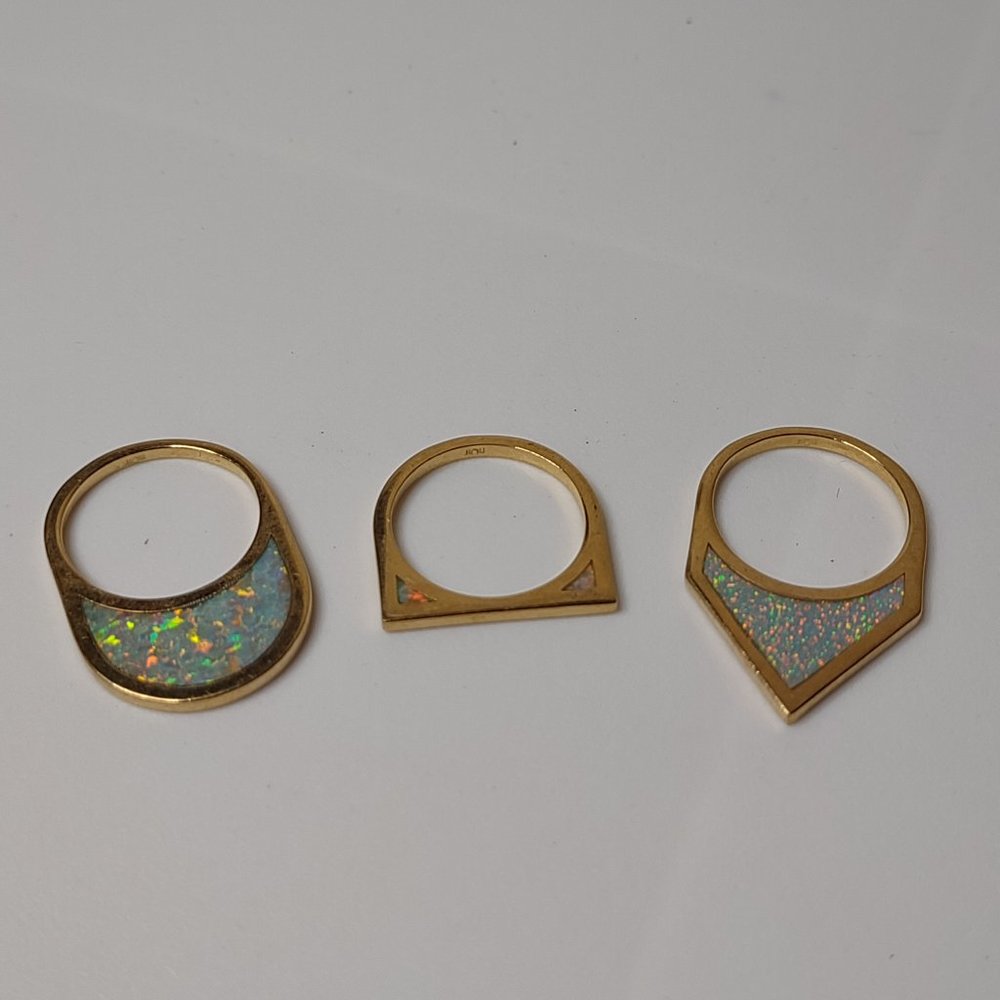 Set Of 3 Matching Size 7.75 Rings